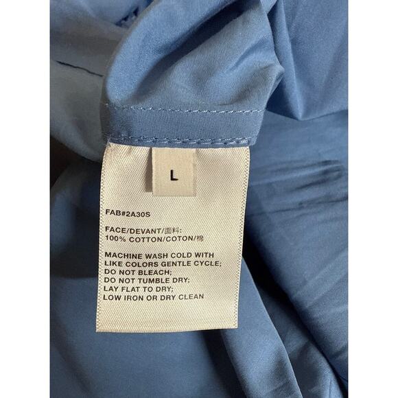 Lafayette 148 New York Women's Short Sleeve Belted Wrap Dress Size L Blue NWT - Picture 9 of 9